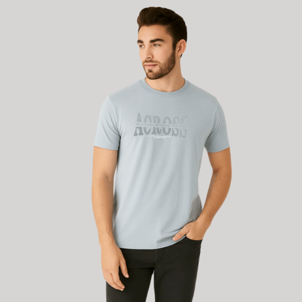 Active Stretch Cotton Tee – Silicone Print, Regular Fit